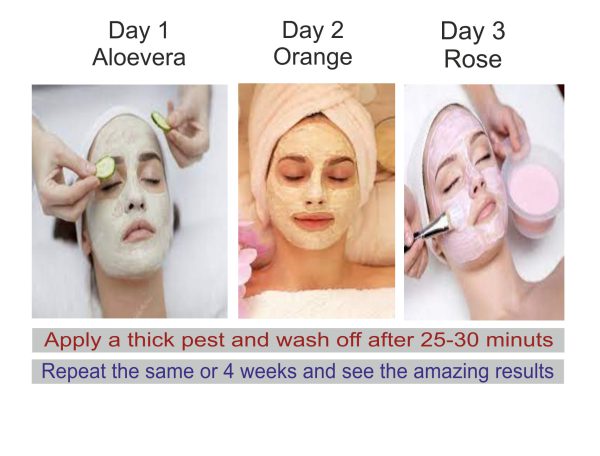 3 Days 3 Packs For Face/Skin | All Natural | Very Effective | 100g each| Net 300g - Image 4