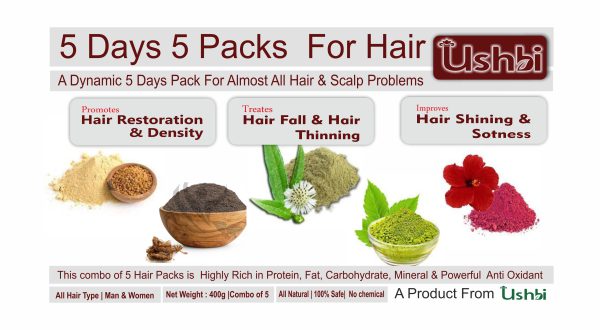 5 Days 5 Packs For Hair & Scalp| 100g each| Net 500g| 6-8 applications - Image 2