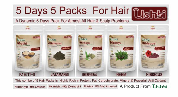 5 Days 5 Packs For Hair & Scalp| 100g each| Net 500g| 6-8 applications - Image 4